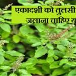 तुलसी में दीपक जलाना