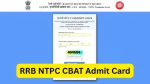 RRB NTPC CBAT Admit Card